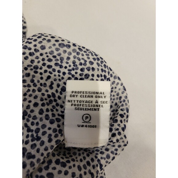 Diane Von Furstenberg Blouse Womens 8 Silk Chiffon Roll Tab Sheer Lightweight - Picture 13 of 13